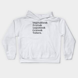 Foundations of the vegan diet Kids Hoodie